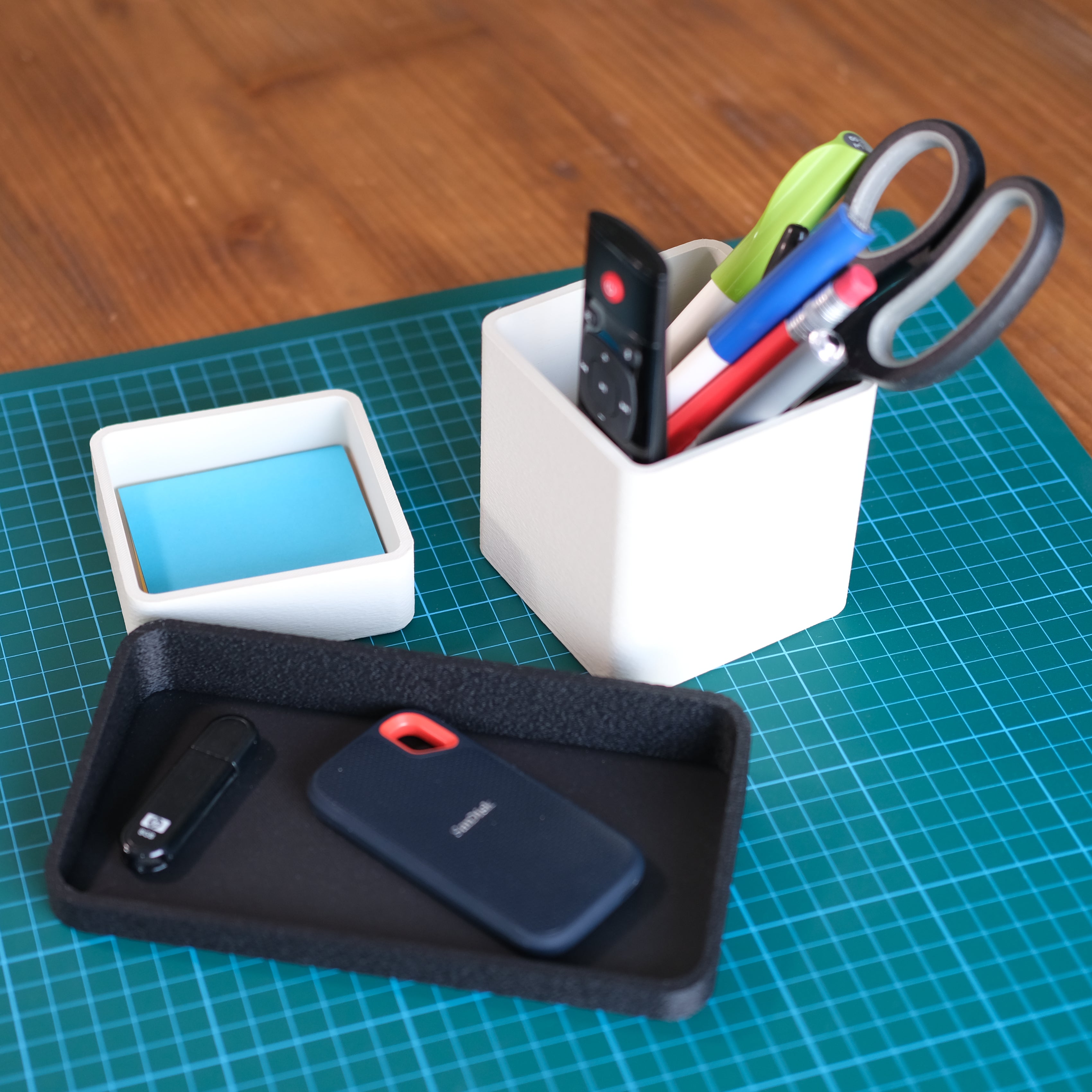 Minimalist Desk Organisation Set | 3 Piece Office Kit