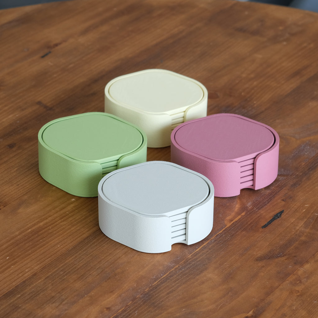 Four sets of Modern Minimalist Coaster Set with Holder